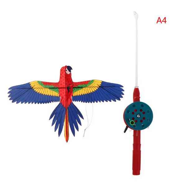 Esmorielle™ Kids Cartoon Kite with 40 cm Hand‑Brake Fishing Rod – Outdoor Fun Gift