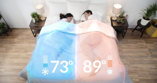 Esmorielle™ Beige Warm Storm Heated Blanket Queen Size – Artificial Intelligence (AI) Dual Control & Overheating Protection