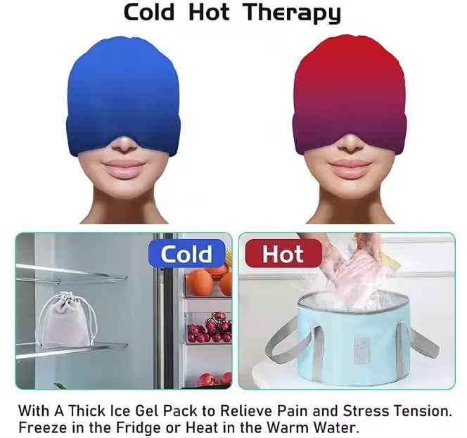 Esmorielle™ Gel Ice Headache & Migraine Relief Hat – Cold Compress Therapy for Instant Pain Relief