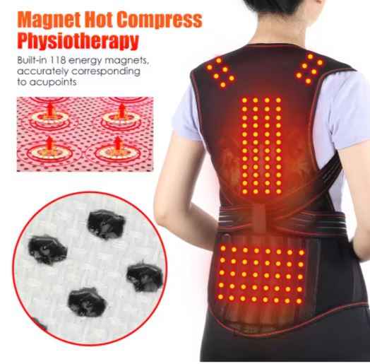 Esmorielle™ Posture Corrector with Detachable Heating Pad - Adjustable Back Brace Posture Corrector for Women and Men